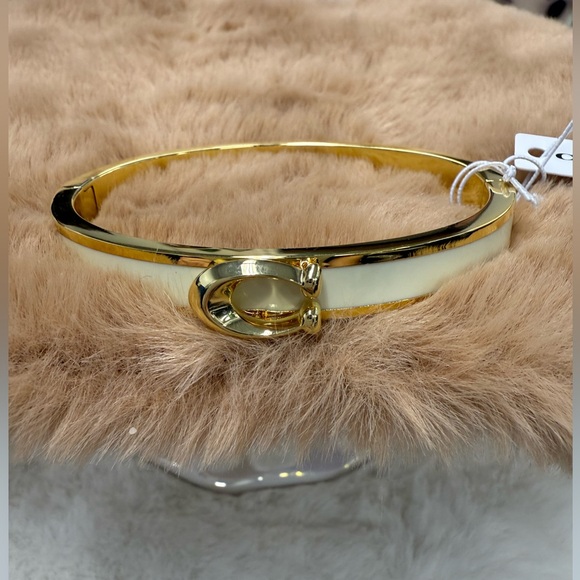 Coach Gold and Cream Bracelet - Picture 1 of 4